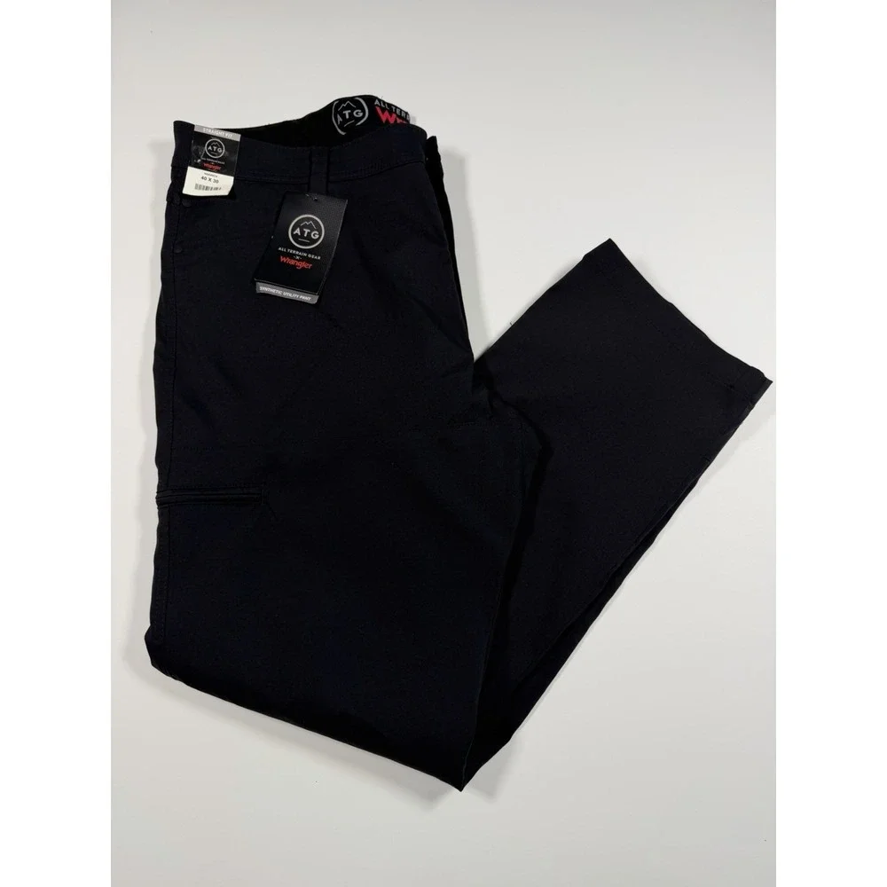 NWT Wrangler ATG Pants Men's 40x30 Synthetic Utility Pant Black Hiking Outdoor